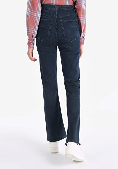Image de 791 Monica Pantalon Bleu Foncé Bootcut Medium Rise En Regular Fit Femme