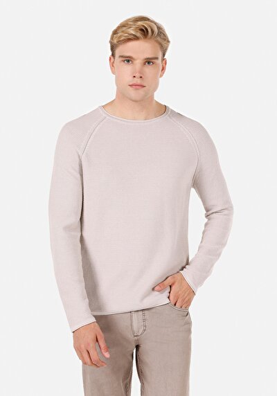 Image de Pull Beige Regular Fit Manches Longues  Homme