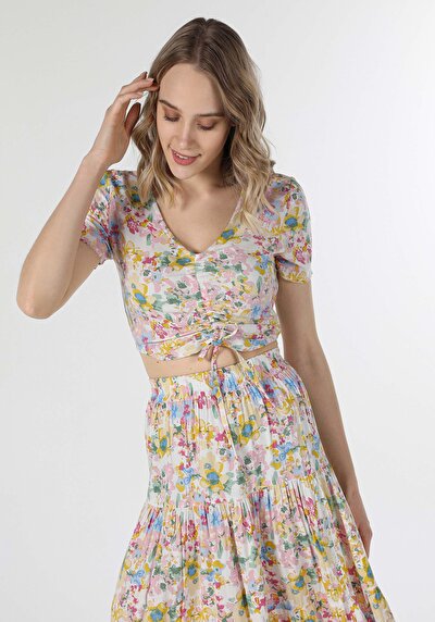 Image de Chemise À Manches Courtes Multicolou Slim Fit Femme