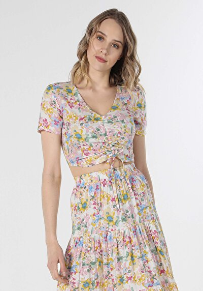 Image de Chemise À Manches Courtes Multicolou Slim Fit Femme