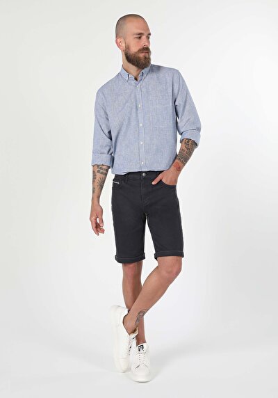 Image de Chemise À Manches Longues Bleu Regular Fit   Homme