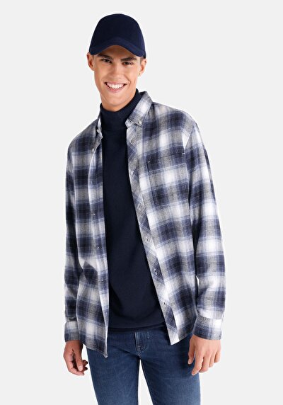 Image de Chemise À Manches Longues Bleu    Homme