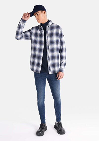 Image de Chemise À Manches Longues Bleu    Homme