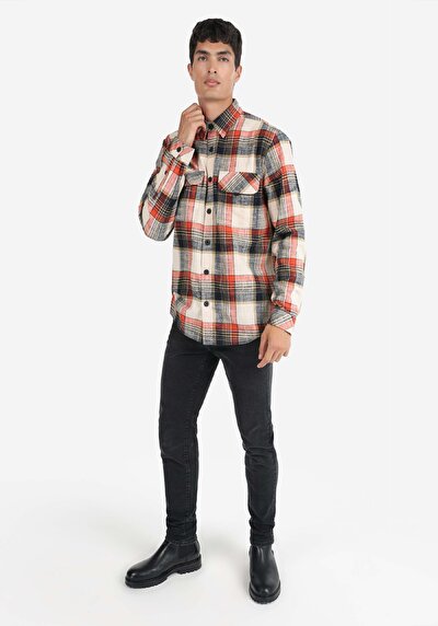 Image de Chemise À Manches Longues Orange Regular Fit   Homme