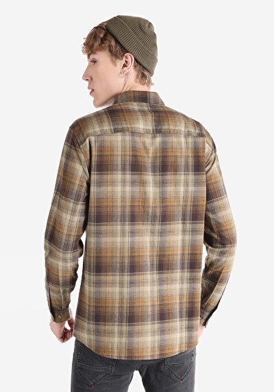 Image de Chemise À Manches Longues Kaki Regular Fit   Homme