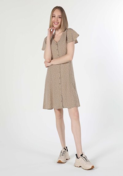 Image de Robe Beige Regular Fit    Femme