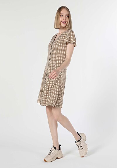 Image de Robe Beige Regular Fit    Femme