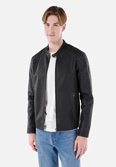 Image de Veste Pu Noir Homme
