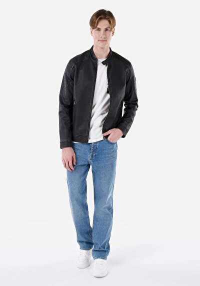 Image de Veste Pu Noir Homme