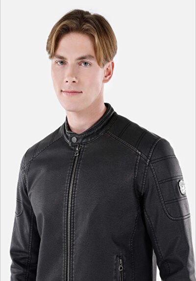 Image de Veste Pu Noir    Homme