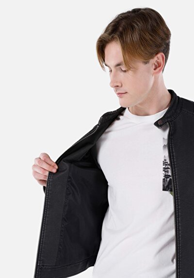 Image de Veste Pu Noir    Homme