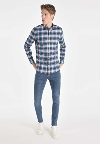 Image de Chemise À Manches Longues Multicolou Slim Fit   Homme