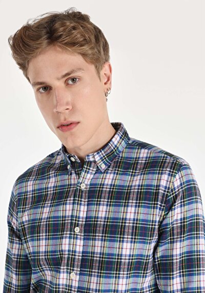 Image de Chemise À Manches Longues Multicolou Slim Fit   Homme