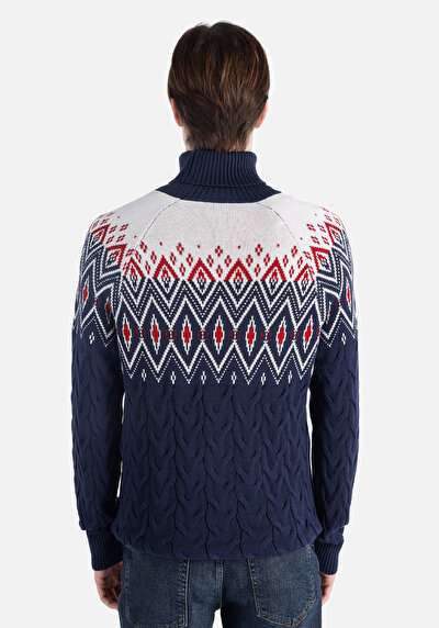 Image de Pull Marine Regular Fit Manches Longues  Homme