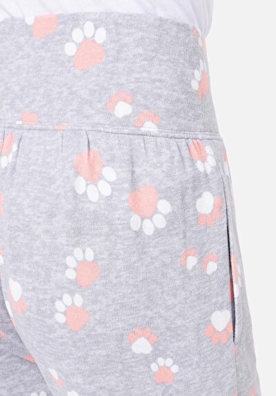 Afficher les détails de Pantalon De Survêtement Gris Regular Fit Femme