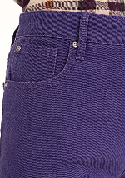 Image de Pantalon Violet Wide Leg  En  Regular Fit Femme