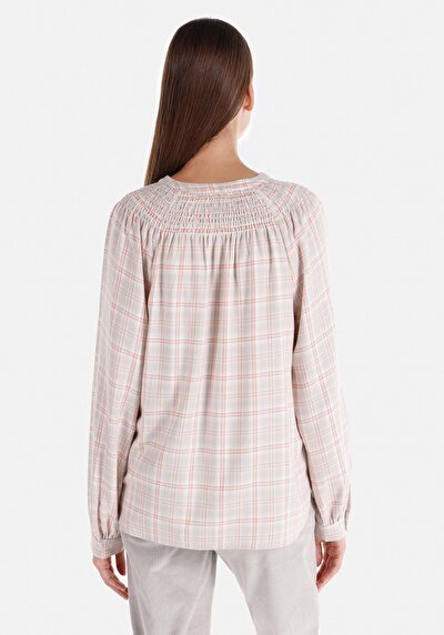 Image de Chemisier À Manches Longues Blanc Regular Fit Femme