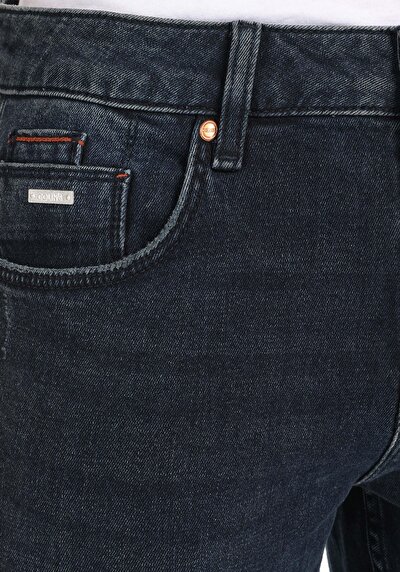 Image de 044 Karl Pantalon Marine Straight Leg Medium Rise En  Straight Fit Homme