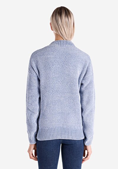 Image de Pull Bleu Regular Fit Manches Longues  Femme