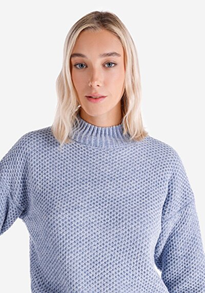 Image de Pull Bleu Regular Fit Manches Longues  Femme