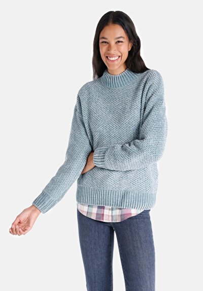 Image de Pull Vert Regular Fit Manches Longues  Femme