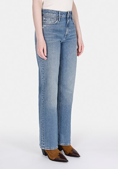 Image de 880 Elisa Pantalon    En Jean Straight Fit Femme