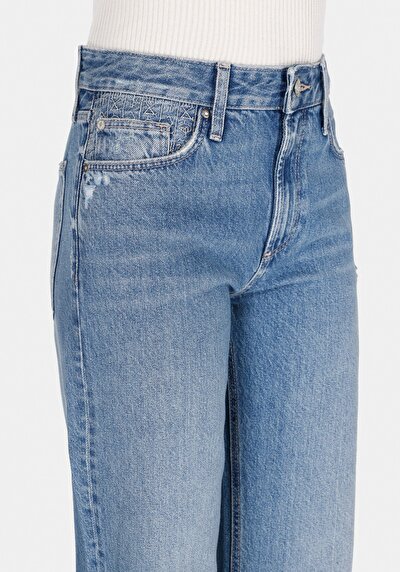 Image de 880 Elisa Pantalon    En Jean Straight Fit Femme
