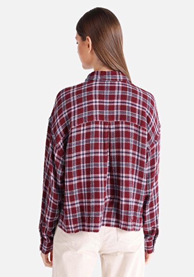 Image de Chemise À Manches Longues Bordeaux Regular Fit Femme