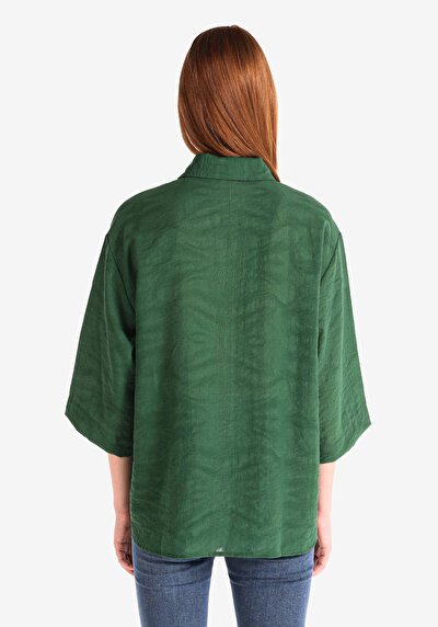 Image de Chemise À Manches Longues Vert Regular Fit Femme