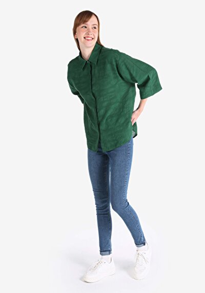 Image de Chemise À Manches Longues Vert Regular Fit Femme