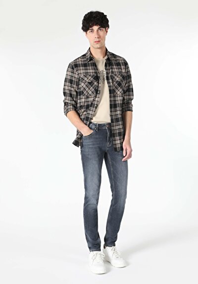 Image de Chemise À Manches Longues Anthracite Regular Fit   Homme