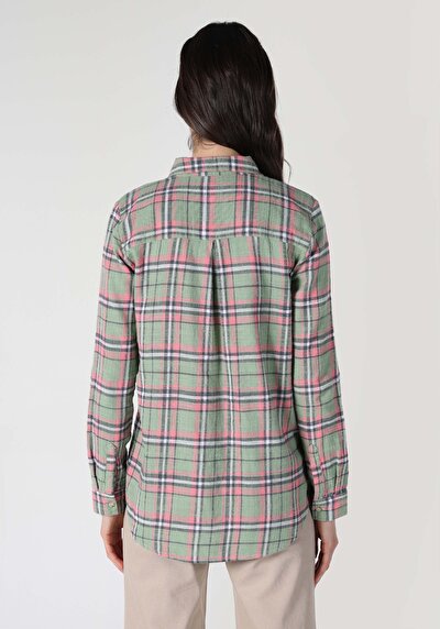 Image de Chemise À Manches Longues Vert Regular Fit   Femme