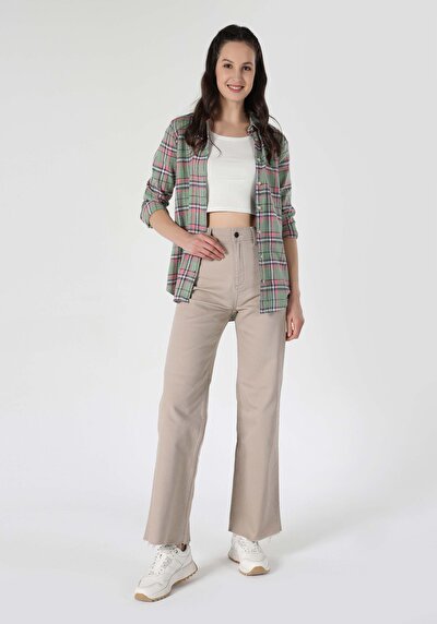 Image de Chemise À Manches Longues Vert Regular Fit Femme