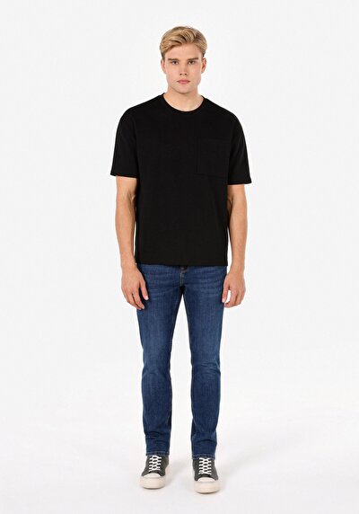 Image de 044 Karl Pantalon Bleu En Straight Fit Homme