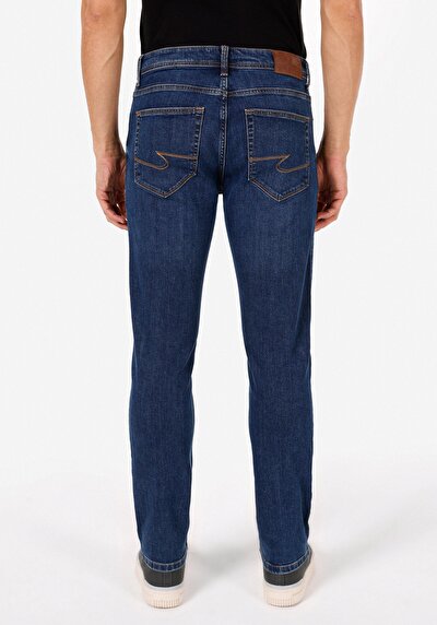 Image de 044 Karl Pantalon Bleu   En  Straight Fit Homme