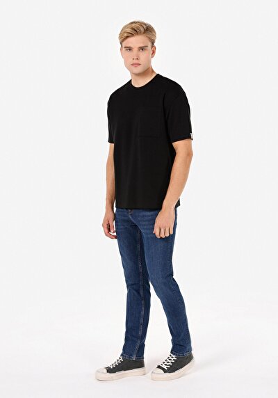 Image de 044 Karl Pantalon Bleu En Straight Fit Homme