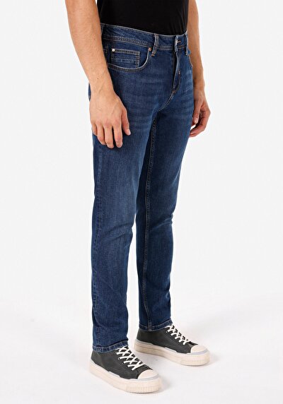 Image de 044 Karl Pantalon Bleu En Straight Fit Homme