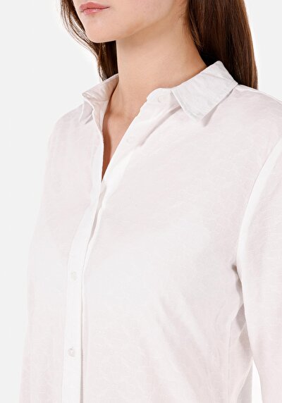 Image de Chemise À Manches Longues Blanc Slim Fit Femme