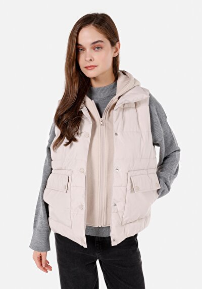 Afficher les détails de Gilet Beige Regular Fit Femme