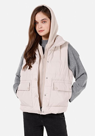 Afficher les détails de Gilet Beige Regular Fit Femme