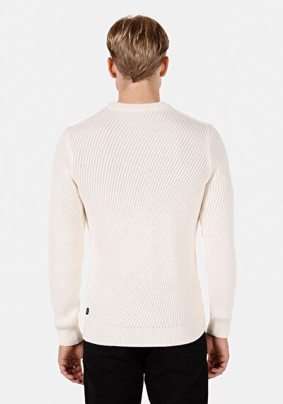 Image de Pull Ecru Regular Fit Manches Longues  Homme