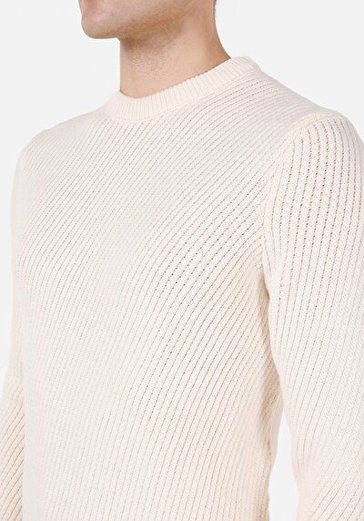 Image de Pull Ecru Regular Fit Manches Longues  Homme