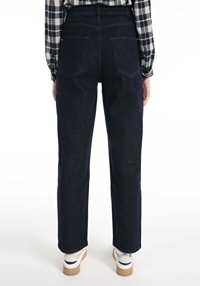 Image de 884 Lauren Pantalon Denim Straight Leg High Rise En Straight Fit Femme