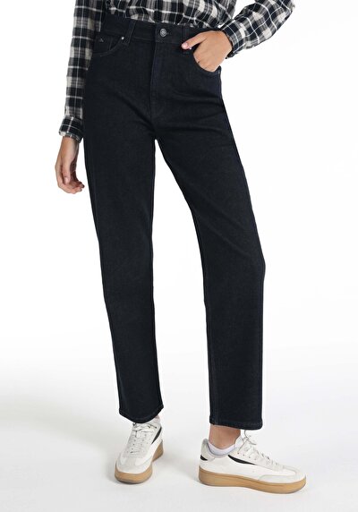Image de 884 Lauren Pantalon Denim Straight Leg High Rise En Straight Fit Femme