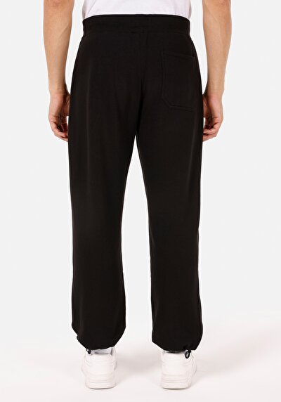 Image de Pantalon De Survêtement Noir Relaxed Fit Homme