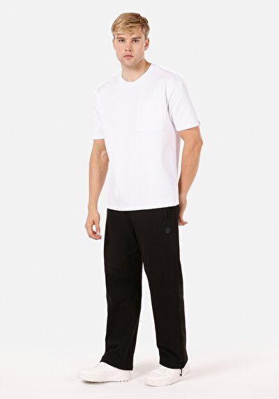 Image de Pantalon De Survêtement Noir Relaxed Fit Homme