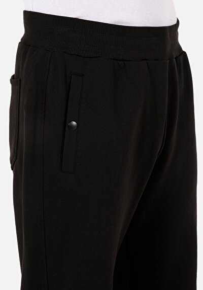 Image de Pantalon De Survêtement Noir Relaxed Fit Homme