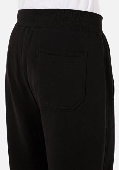 Afficher les détails de Pantalon De Survêtement Noir Relaxed Fit Homme