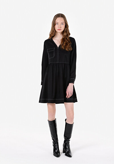 Image de Robe Noir Regular Fit Femme