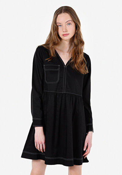 Image de Robe Noir Regular Fit Femme